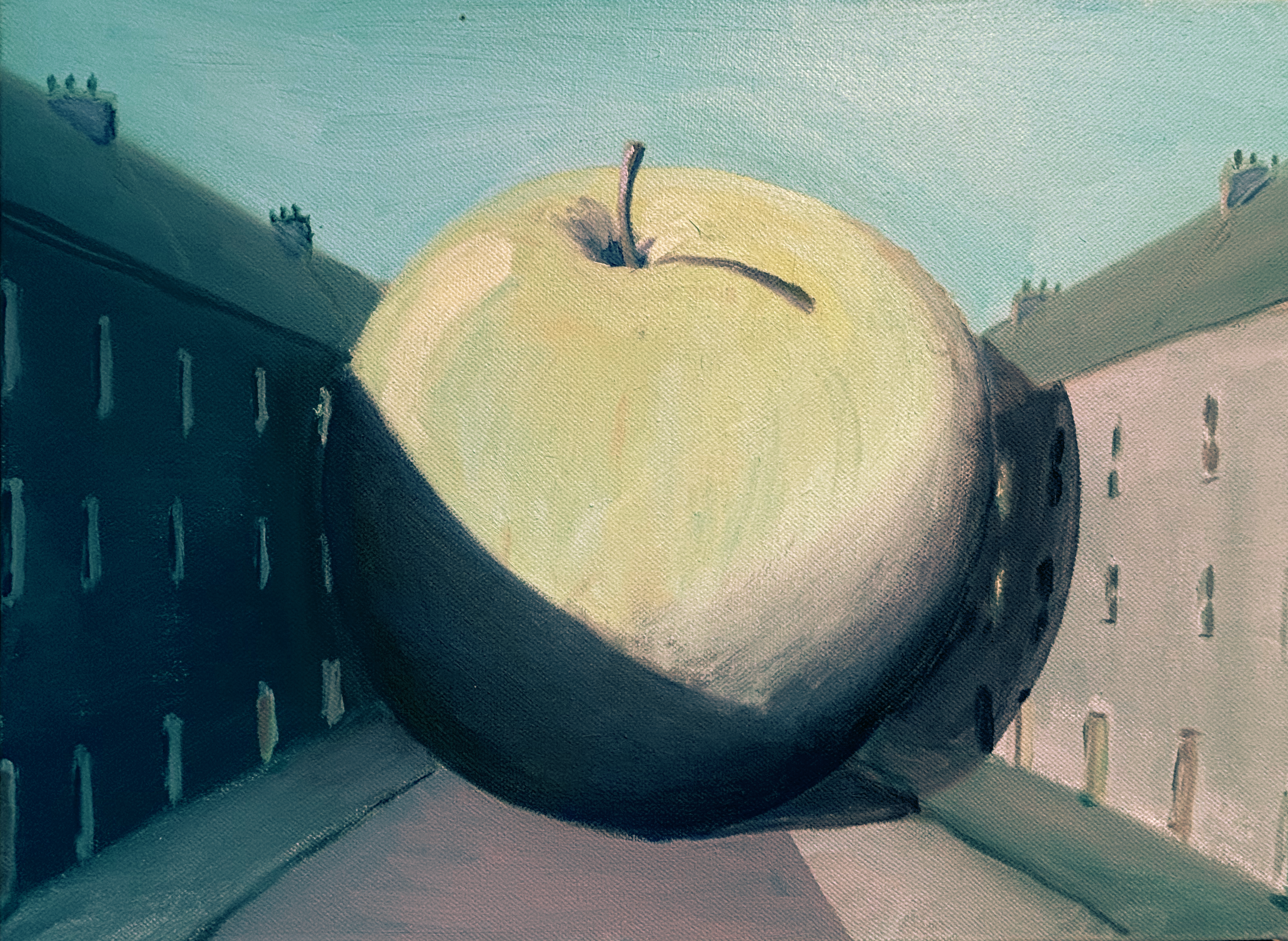 Magritte’s apple at home